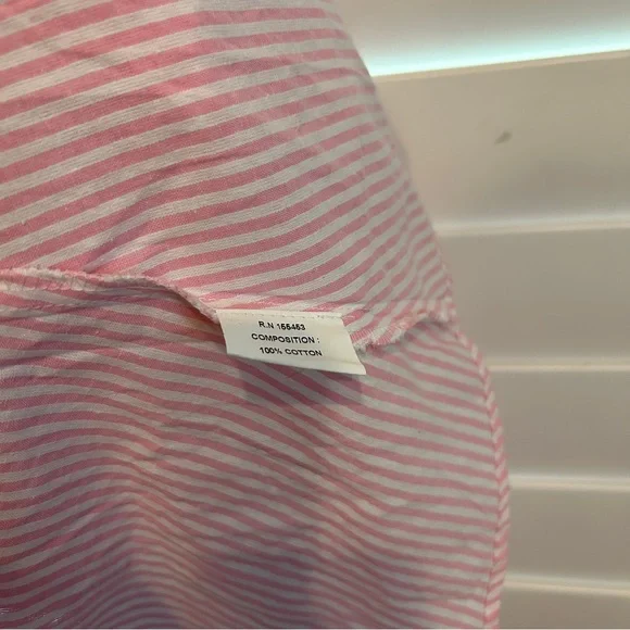 Elizabeth Wilson Designs Striped Square Neck Maxi Dress Pink White Size XS - Picture 3 of 7